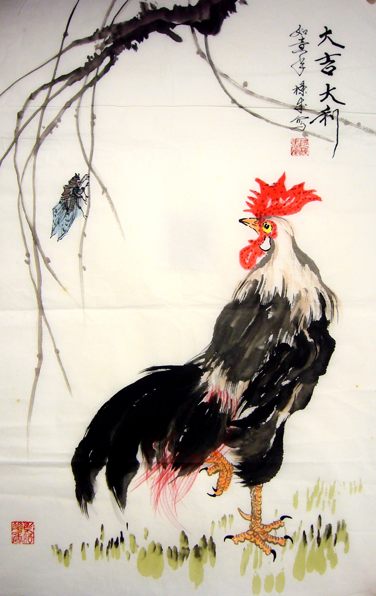 金雞報曉圖