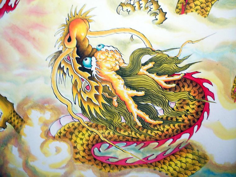工筆畫龍
