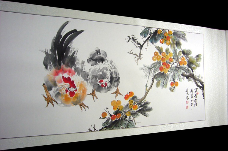 公雞水墨畫