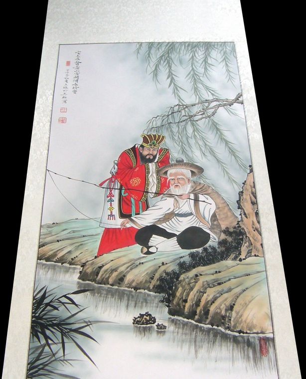 三尺豎幅文王求賢圖