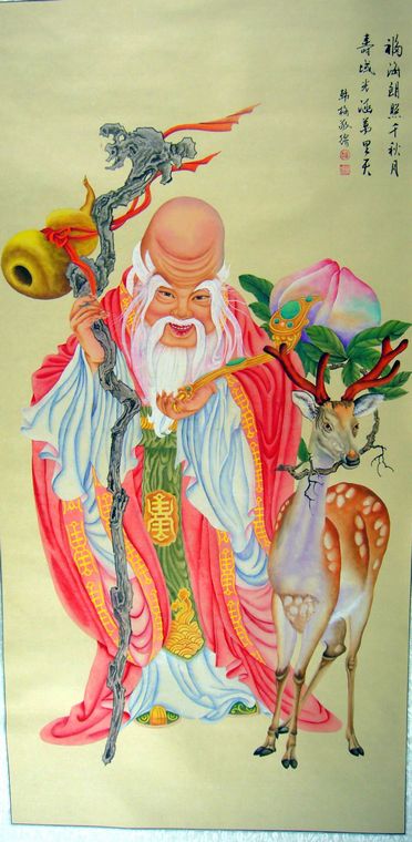 工筆畫(huà)老壽星