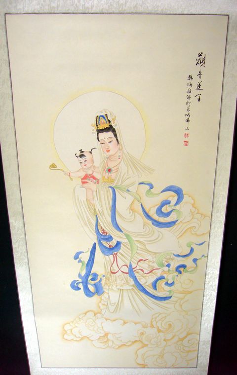 工筆畫觀音像
