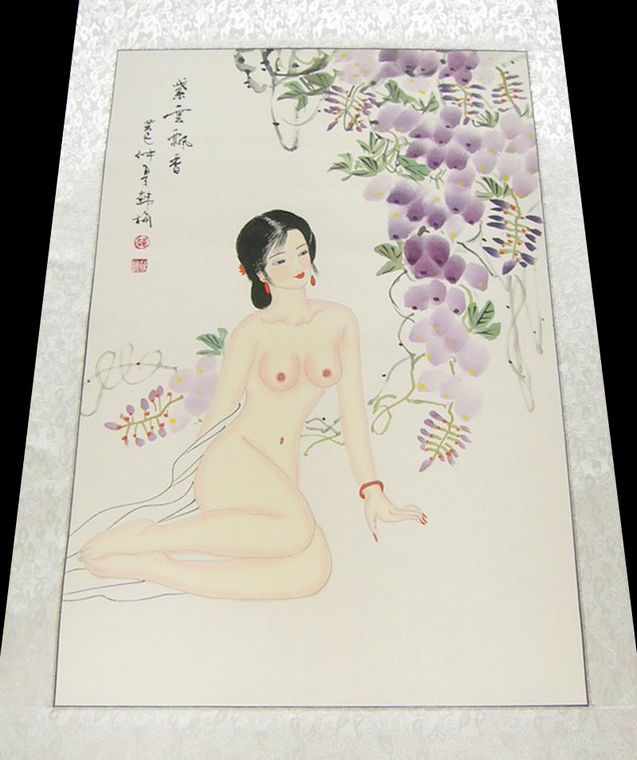 仕女圖出水芙蓉