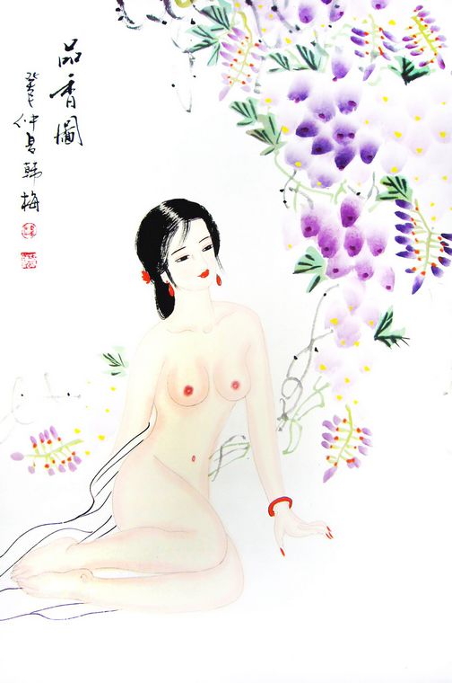 人物畫出水芙蓉
