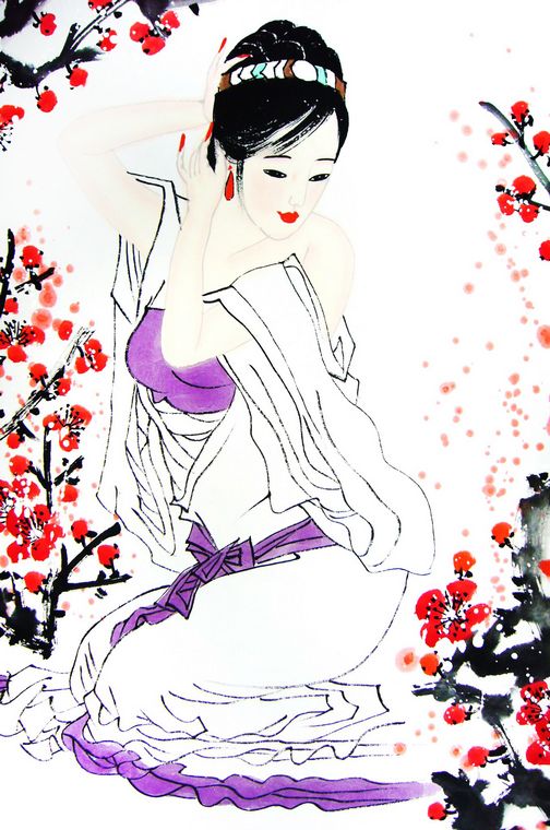 國畫古代仕女圖