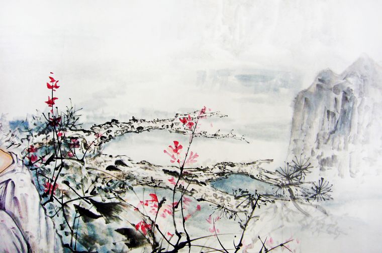 精品人物畫江山雙嬌