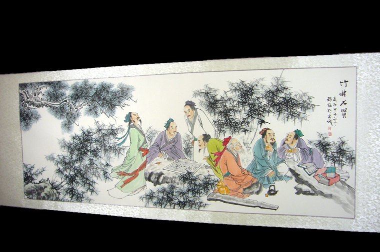 國畫竹林七賢