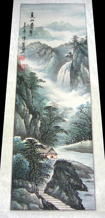 山水畫四條屏