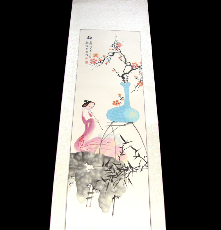 四條屏梅蘭竹菊