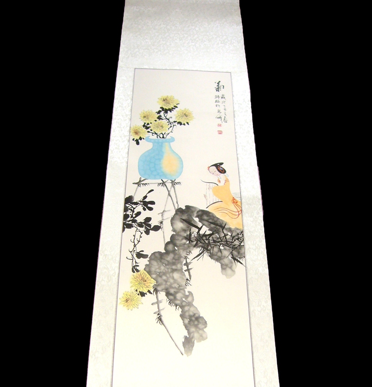 四條屏梅蘭竹菊