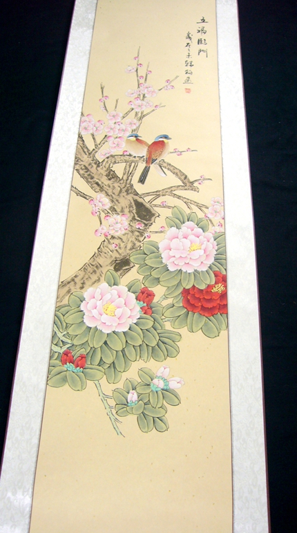 工筆花鳥四條屏