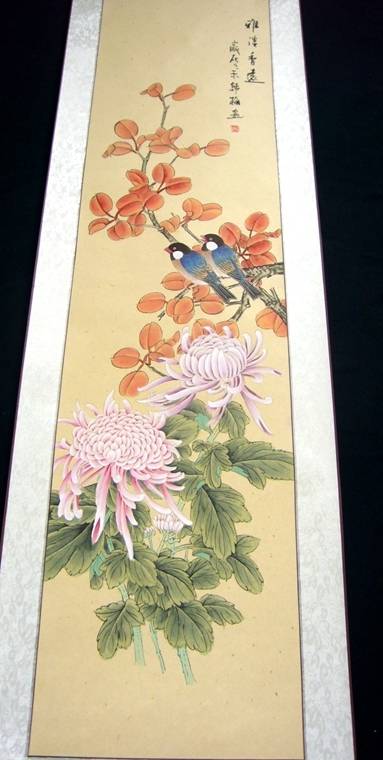 工筆花鳥四條屏