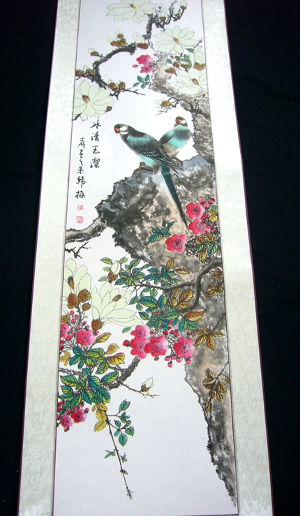 國畫花鳥四條屏