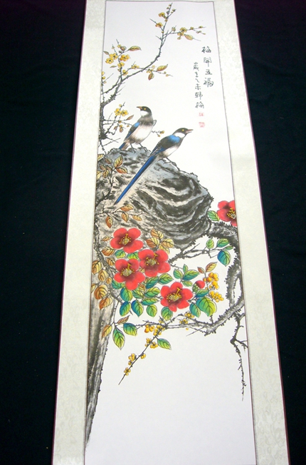 國畫花鳥四條屏