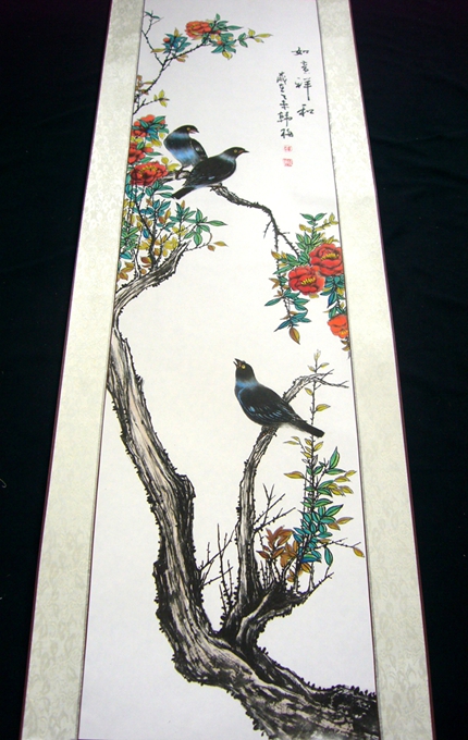 國畫花鳥四條屏