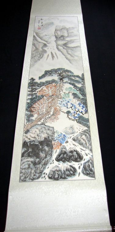 六尺對(duì)開(kāi)山水畫(huà)四條屏