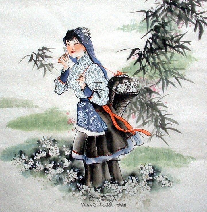 四尺斗方古代人物畫
