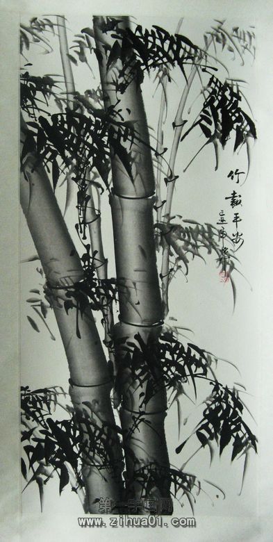 國畫竹子作品