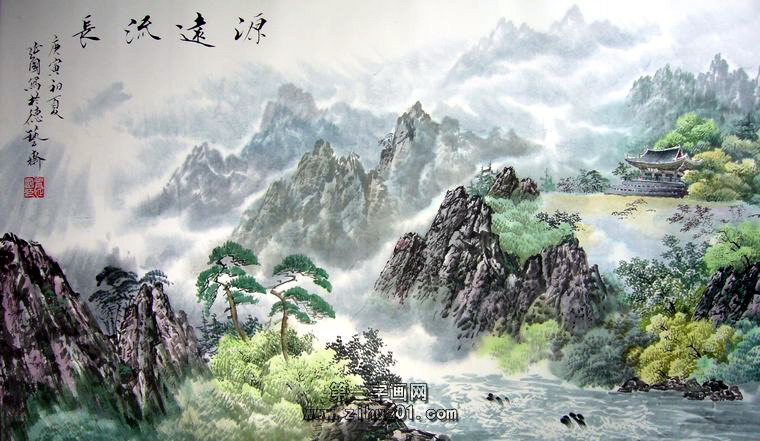 水墨山水畫作品